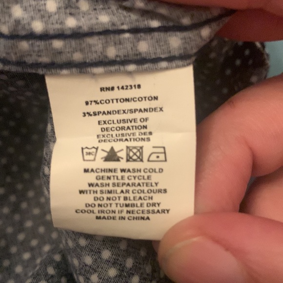 Nick Graham Everywhere Mens XL Stretch Modern Fit Flip Cuff Button Down Blue - Picture 6 of 7